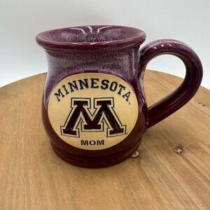 Deneen Studio Pottery University Minnesota MOM Coffee Mug, Cup Red